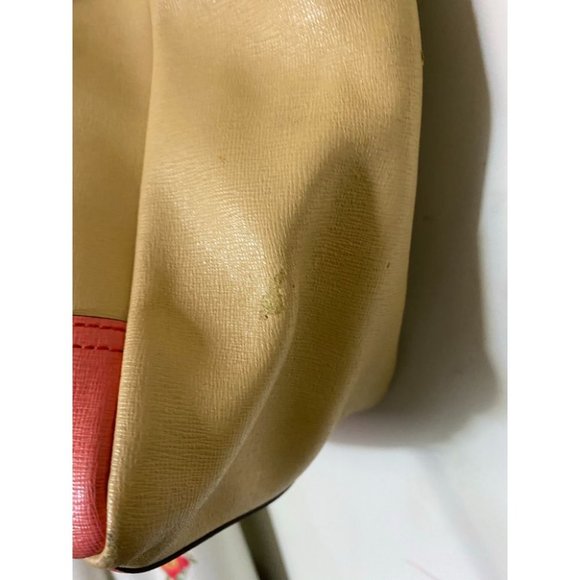 COACH Large Tan Orange Leather Tote/ Shoulder Bag - Picture 8 of 13